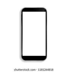 Smartphone in black color isolated on white background vector design.