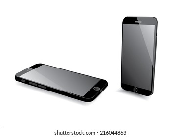 Smartphone black colour. vector
