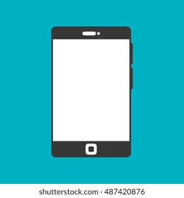 smartphone black display graphic isolated