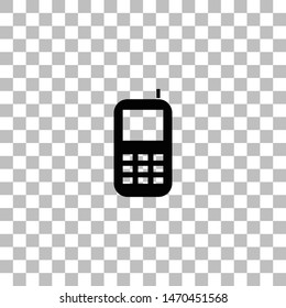 Smartphone. Black flat icon on a transparent background. Pictogram for your project