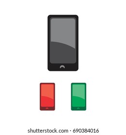 smartphone  black glossy vector icon