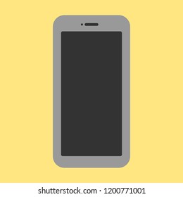 smartphone with blank dark screen 