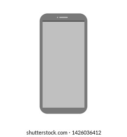 smartphone with blank screen icon isolated on white background. vector illustration