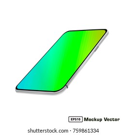 Smartphone with blank screen, isolated on white background - high detailed eps 10 vector illustration