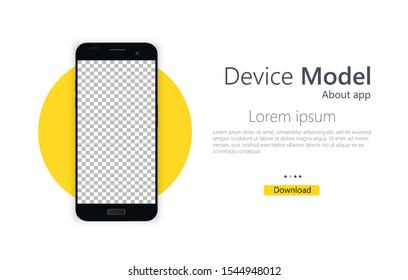 Smartphone blank screen, mock up phone. Template for infographic or presentation user interface design. Template for infographic or presentation user interface design.