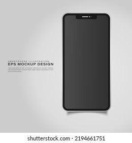 smartphone blank screen mockup illustration