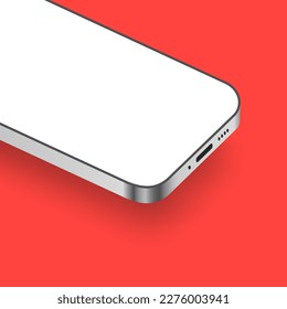 Smartphone Blank Screen Mockup Social Media Post Vector Illustration
