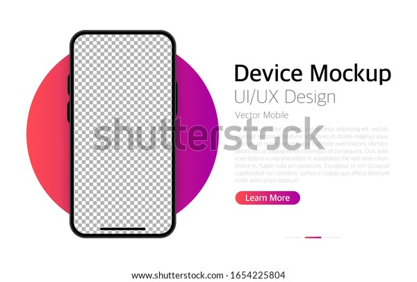 Download Smartphone Blank Screen Modern Design Device Stock Vector Royalty Free 1654225804