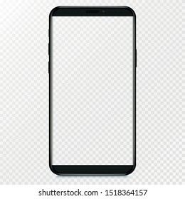 Smartphone blank screen, phone mockup. Template for infographics or presentation UI design interface.