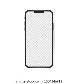 Smartphone Blank Screen Phone Mockup New Stock Vector (Royalty Free ...