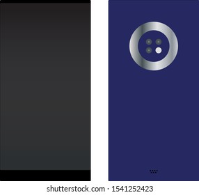Smartphone blank screen, phone mockup. Template for infographics or presentation UI design interface.