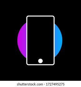Smartphone blank screen, phone mockup. Template for infographics or presentation UI design interface.