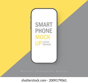 Smartphone blank screen, phone mockup. Template for infographics or presentation UI design interface.Vector