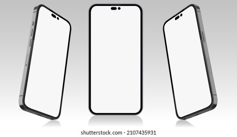 Smartphone-Blankobildschirm, Handy-Mock-up. Vorlage für Infografiken oder Präsentationsschnittstelle für das UI-Design