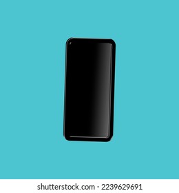 Smartphone blank screen, phone mockup.