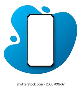 Smartphone with blank screen, phone template. Vector illustration