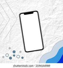 Smartphone with blank screen ,rotated position different angles. Mockup generic device. Vector mobile phone set ,Template for infographics UI,UX or presentation 3D realistic phones.