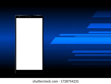 Smartphone mit Blankobildschirm für das Telefonnetz und die Mobiltechnologie