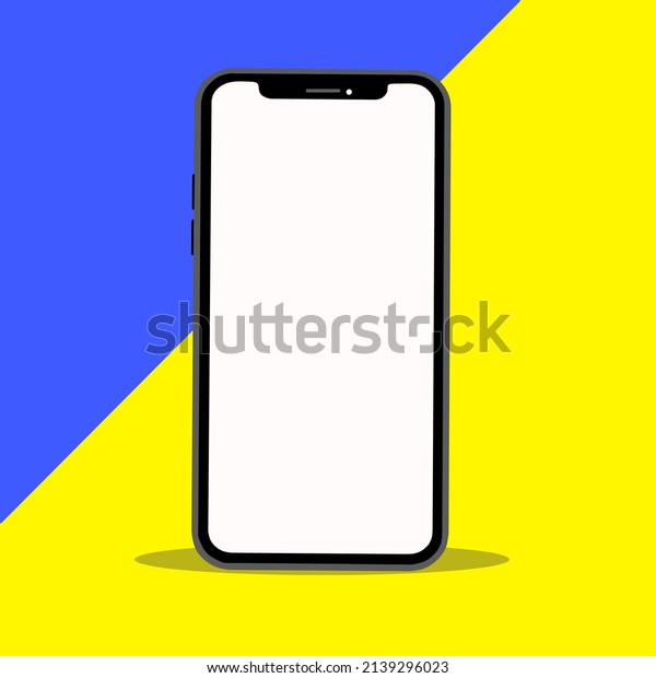 Smartphone Blank Screen Template Banner Background Stock Vector ...