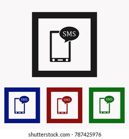 smartphone with blank touch screen isolated on grey background. stock vector illustration eps10