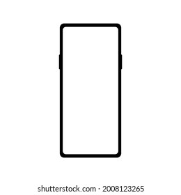 smartphone with blank white screen