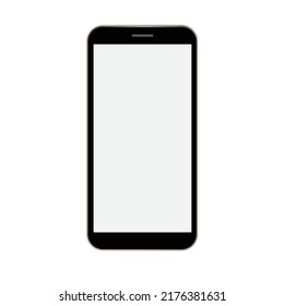 smartphone with blank white screen