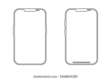 smartphone with blank white screen