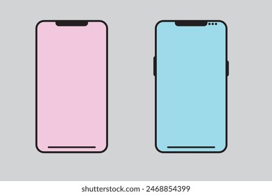 smartphone con pantalla blanca en blanco