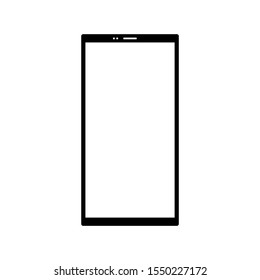 smartphone with blank white screen isolated on white background. vector illustration