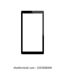 smartphone with blank white screen isolated on white background. vector illustration