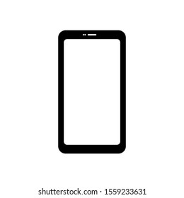 smartphone with blank white screen isolated on white background. vector illustration