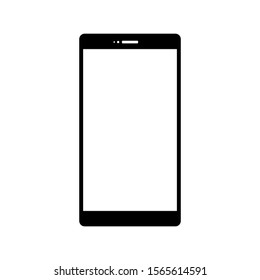 smartphone with blank white screen isolated on white background. vector illustration