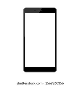 smartphone with blank white screen isolated on white background. vector illustration