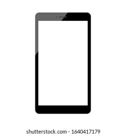 smartphone with blank white screen isolated on white background. vector illustration