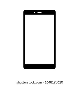 smartphone with blank white screen isolated on white background. vector illustration