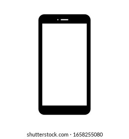 smartphone with blank white screen isolated on white background. vector illustration