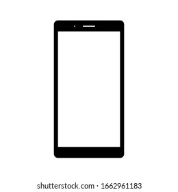 smartphone with blank white screen isolated on white background. vector illustration