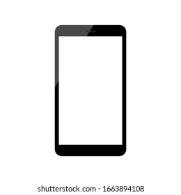 smartphone with blank white screen isolated on white background. vector illustration