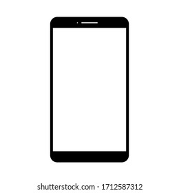 smartphone with blank white screen isolated on white background. vector illustration