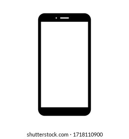 smartphone with blank white screen isolated on white background. vector illustration