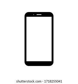smartphone with blank white screen isolated on white background. vector illustration