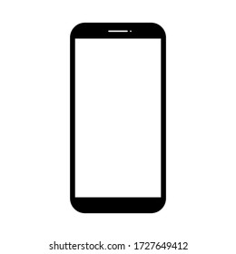 smartphone with blank white screen isolated on white background. vector illustration