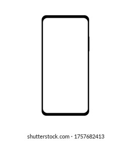 smartphone with blank white screen isolated on white background. vector illustration
