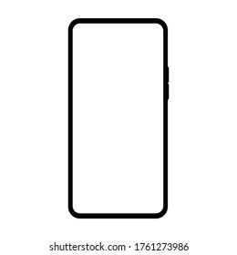 smartphone with blank white screen isolated on white background. vector illustration