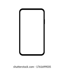 smartphone with blank white screen isolated on white background. vector illustration