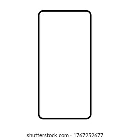 smartphone with blank white screen isolated on white background. vector illustration