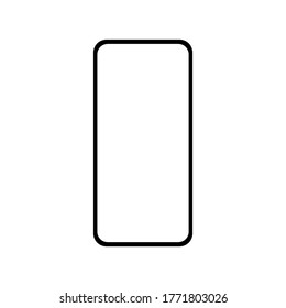 smartphone con pantalla blanca en blanco aislado en fondo blanco. ilustración vectorial
