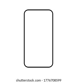 smartphone with blank white screen isolated on white background. vector illustration