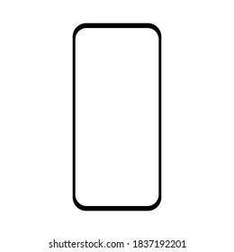 smartphone with blank white screen isolated on white background. vector illustration