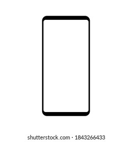 smartphone con pantalla blanca en blanco aislado en fondo blanco. ilustración vectorial